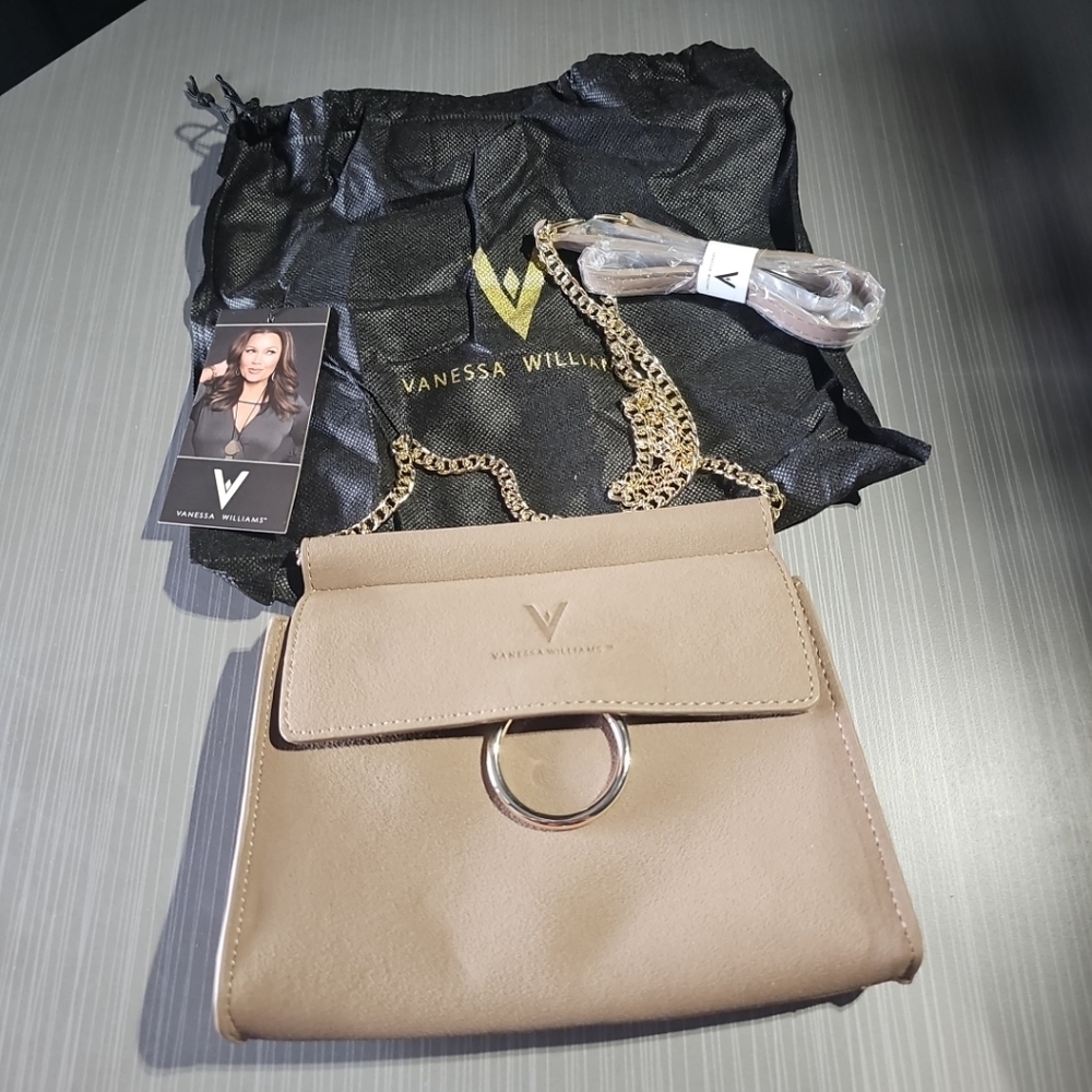 VANESSA WILLIAMS SUEDE CROSS BODY BAG PURSE- NEW with Tags